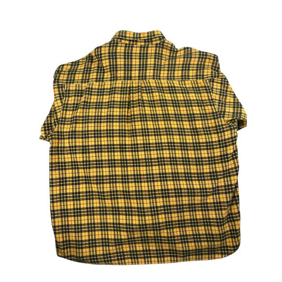 Ecko Unltd Plaid Yellow Flannel Cotton Mens Button Down Shirt Long Sleeve Sz XXL - Picture 2 of 7